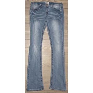 Vintage Y2K 00s Mudd Jeans Juniors Girls Size 7 Bootcut Blue 29x30 Flare